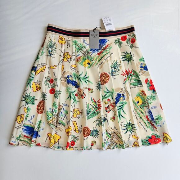 NWT JCrew Hawaiian Island Pleated Skirt Size 4 Petite - Picture 3 of 12